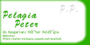 pelagia peter business card